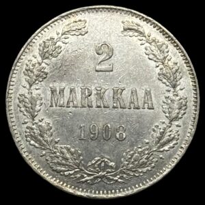 Finland, 2 Markkaa 1908, KM 7.2, Kva. 01