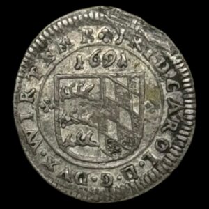 Tyskland, 1 Kreuzer Württemberg, Frederik Charles, Kva. 1+