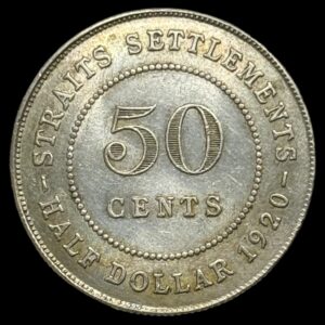 Straits Settlement, 50 cent 1920, KM 35.1, Kva. 0-01