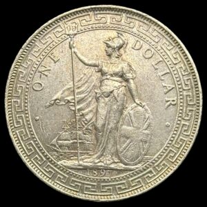 Storbritannien / England, Trade dollar 1897, Kva. 1+