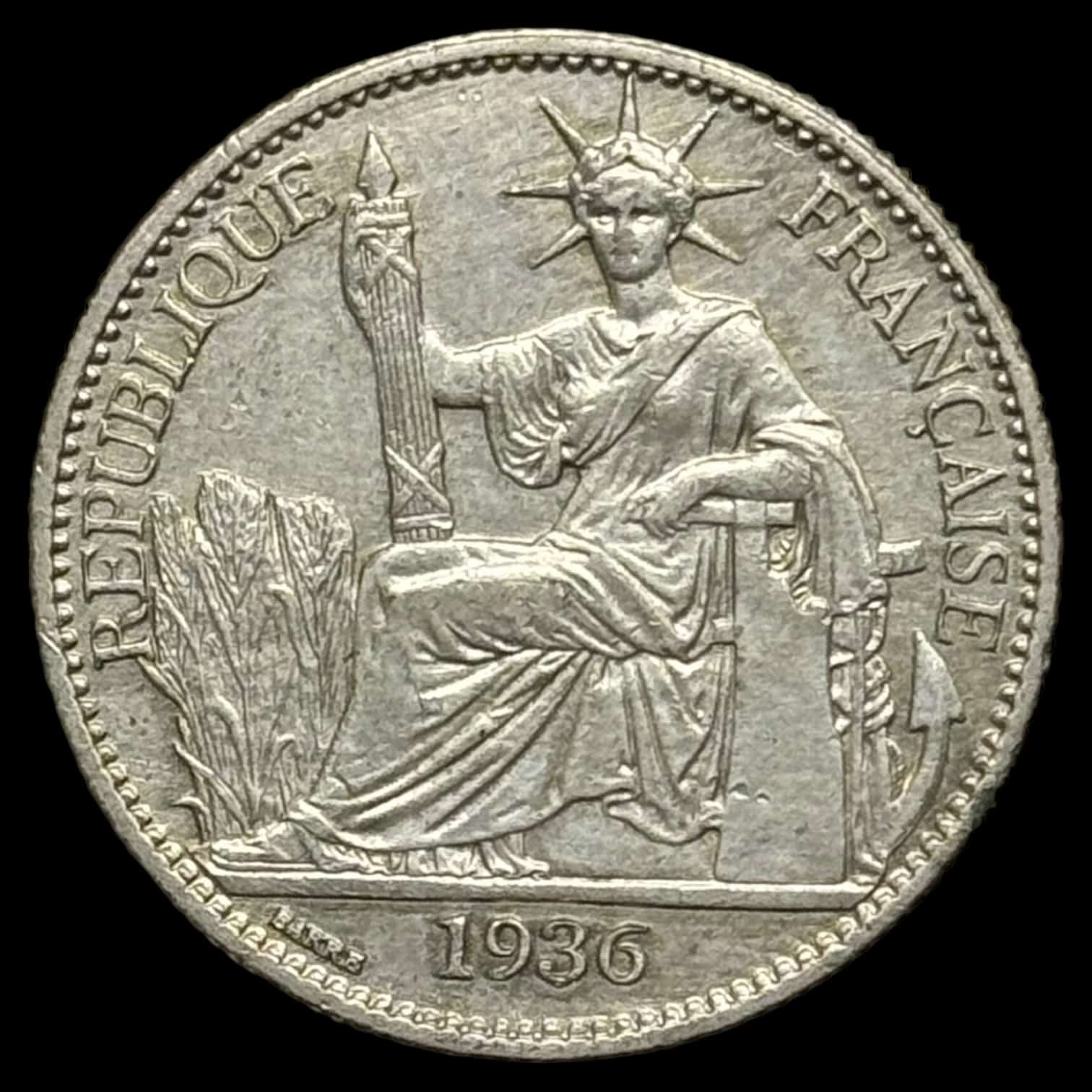 Fransk Indo-Kina, 50 cent 1936 Kva. 01