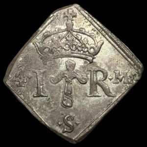 Sverige, 4 Mark 1571 "Klippe", SM 136, Delzanno 137, Kva. 01-1+