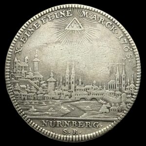 Tyskland, Thaler 1765, Nürnberg, Konventionsthaler, Kva. 1-1+