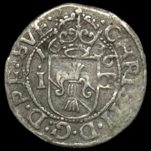 Sverige, 1 øre 1636, Kristina, KM 153, Kva. 1+