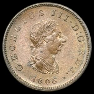 Storbritanien, 1/2 penny 1806 Kva. 0