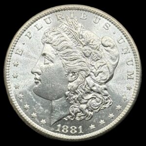 USA, Morgan dollar 1881 S, KM 110, Kva. 0-PL