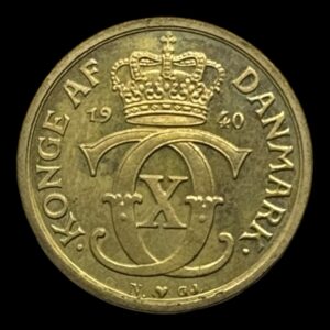 1940 1/2 krone Chr.X, Sieg 1.2 Hede 22B, Kva. M "Medaljepræg/Prooflike"