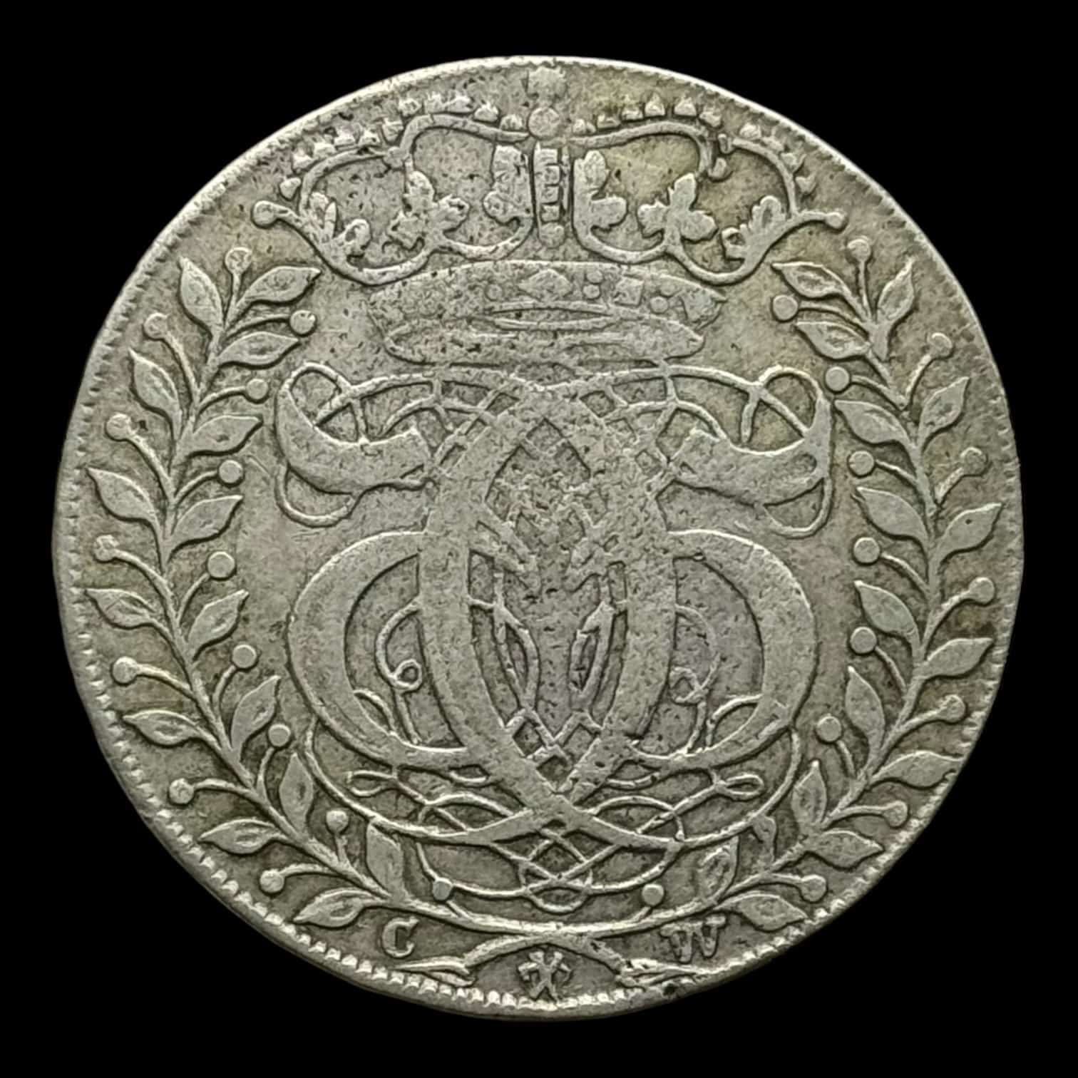 1695, 4 mark / krone Chr.V, Glückstadt, Sieg 139 Hede 125C, Kva. 1-1+ - Image 2