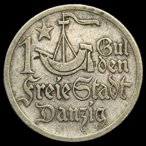 Polen / Danzig, 1 Gulden 1923, KM 145, Kva. 1+
