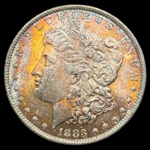 USA, Morgan dollar 1883 O, KM 110, Kva. 0-01 Fantastisk patina