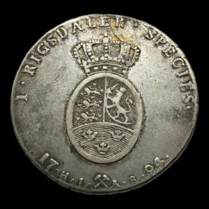 Norge, speciedaler 1794 Chr.Vll, NMD 14, Hede 4E, Kva. 1+-1