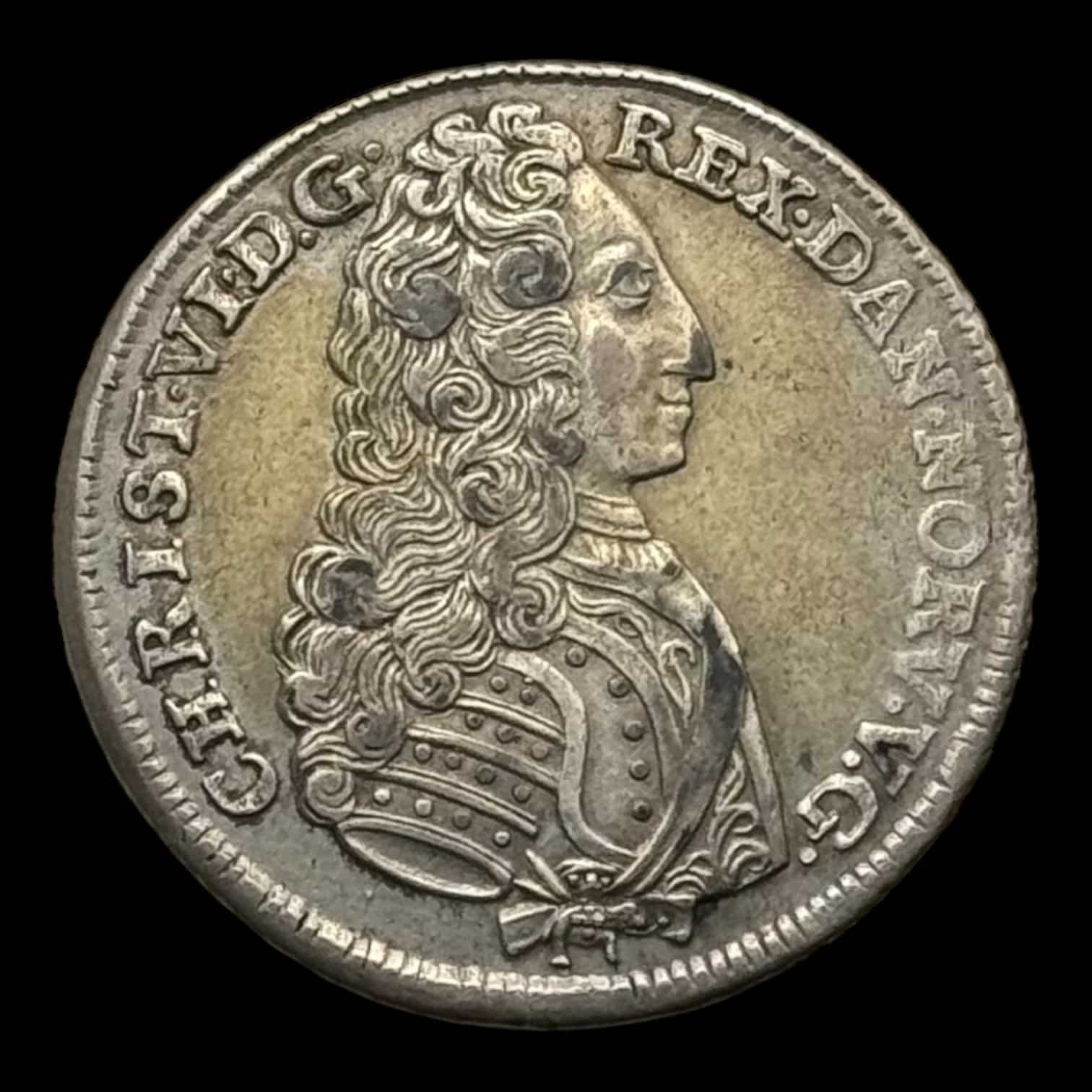 1732, 24 skilling Chr.Vl, Sieg 3.2 Hede 6B, Kva. 1+ - Image 2