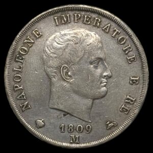 Italien, 5 Lire 1809 M, Kva. 1+