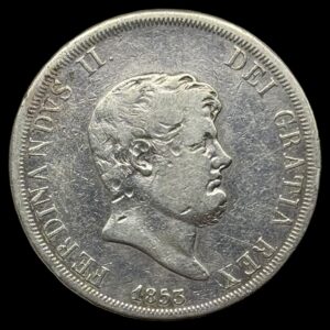 Italien, 120 Grana 1853, KM 370, Kva. 1-1+