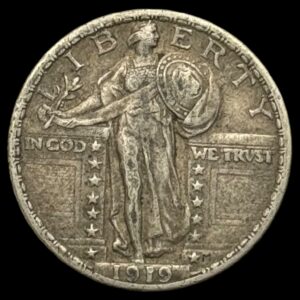 USA, Standing Liberty Quarter 1919, KM 145, Kva. 1+