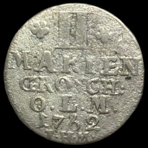 Oldenborg, 2 Mariengroschen 1762 IHM, Sieg 53.4 Hede 7B, Kva. 1 "Renset"