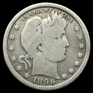USA, Barber Quarter 1896, KM 114, Kva. 1-1-