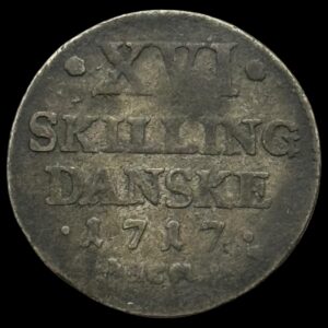 Norge, 16 skilling 1717, Sieg 7 Hede 14, NM 13, Kva. 1