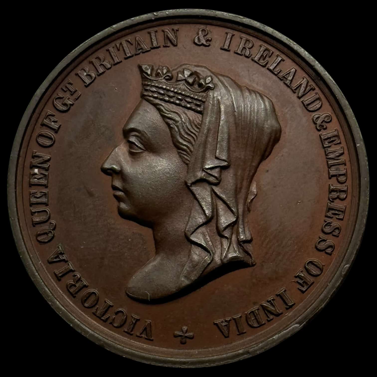 England / Storbritannien, Bronze medalje, 50 år regerning jubilæum 1837-1887, Kva. 0-01