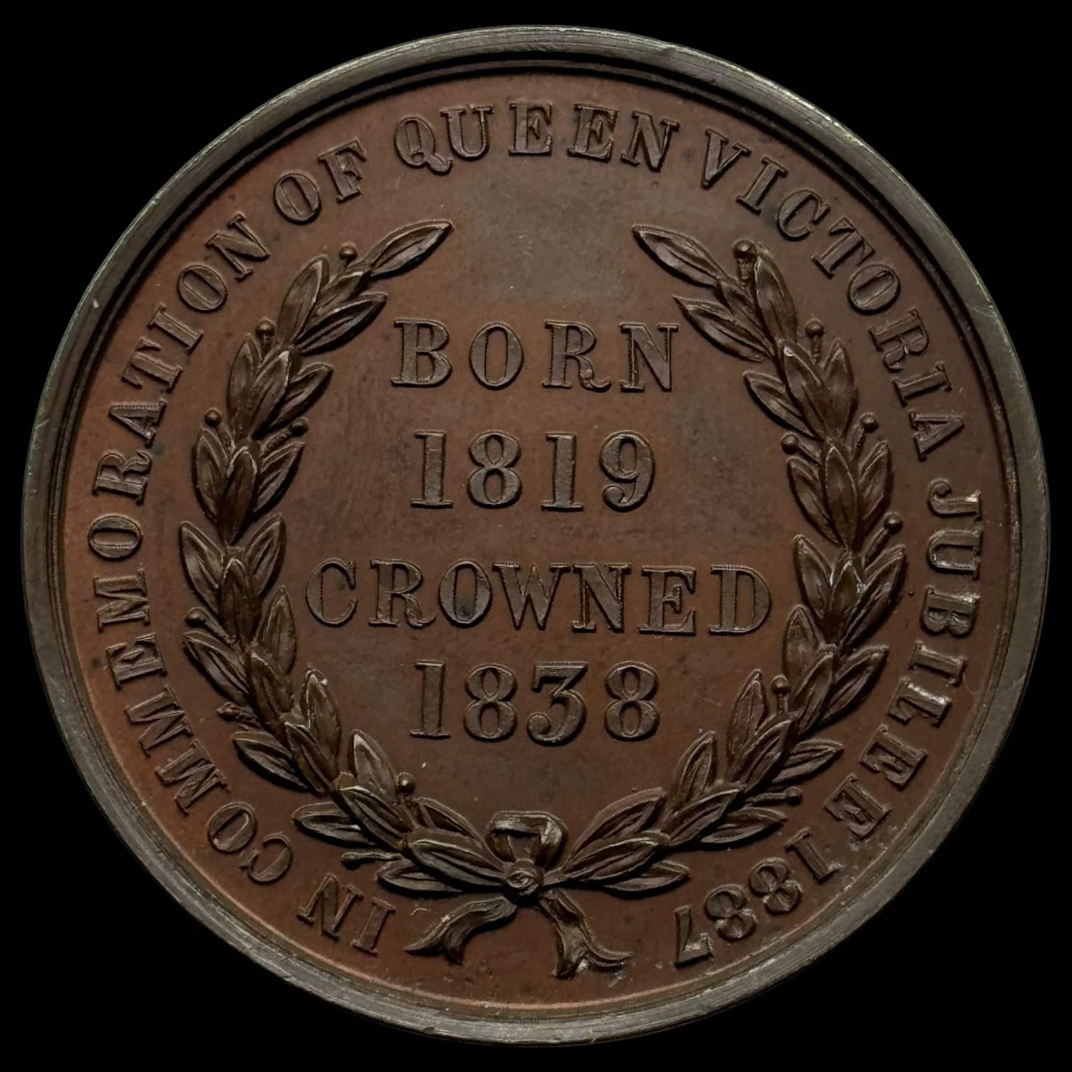 England / Storbritannien, Bronze medalje, 50 år regerning jubilæum 1837-1887, Kva. 0-01 - Image 2