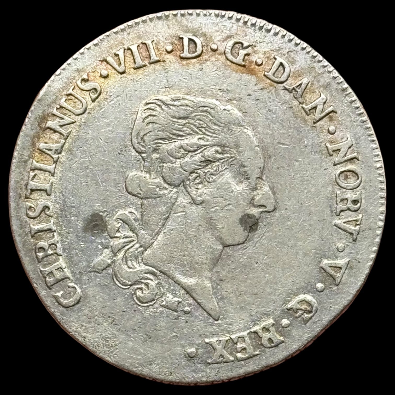 1789, 1/3 speciedaler, Chr.VII, Slesvig Holsten, Sieg 43.3, Hede 41C, Kva. 1+ - Image 2