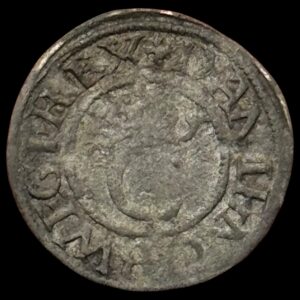 Hvid, u.år, Chr.III, 1534-1559, Sieg 31, Hede 7, Kva. 1-1+ "svag præg"