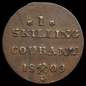 Norge, 1 skilling 1809, Rosetter, Sieg 1 Hede 4, Kva. 1+-01