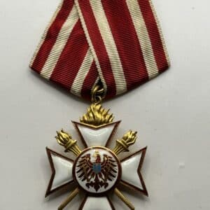 Tyskland, Fortjeneste medalje, Givet den 22 okt. 1933 fra Brandenburgs provinsbrandvænset, Forgyldt sølv medalje, Vægt ca. 27,36 gram, 48,3 x 39 mm, Lavet i 299 Eksemplar