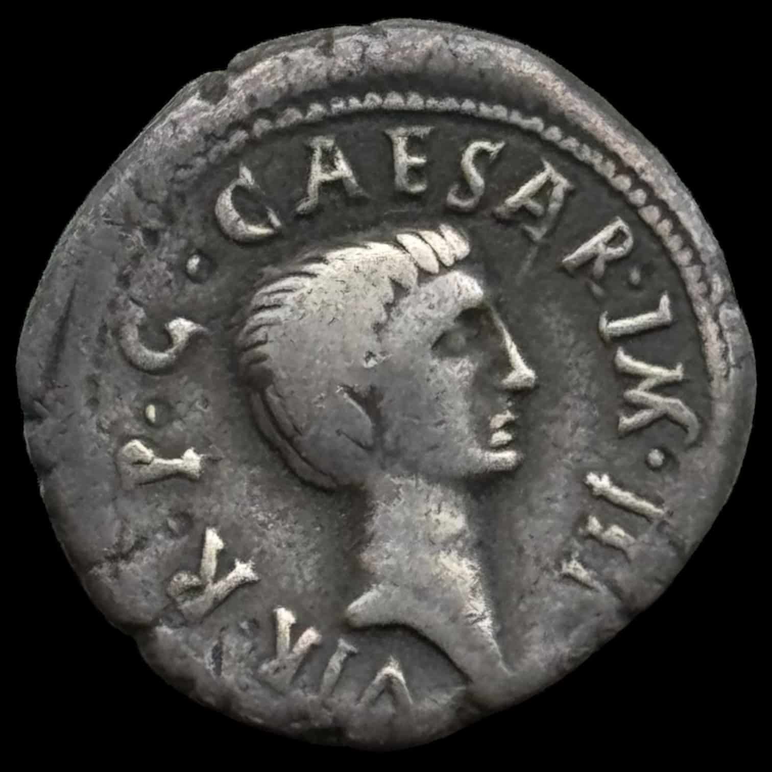 Antikken, Rom, The Triumvirs. Lepidus og Octavian, Denar 43 f.Kr. Crawford 495/2a, Kva. 1+