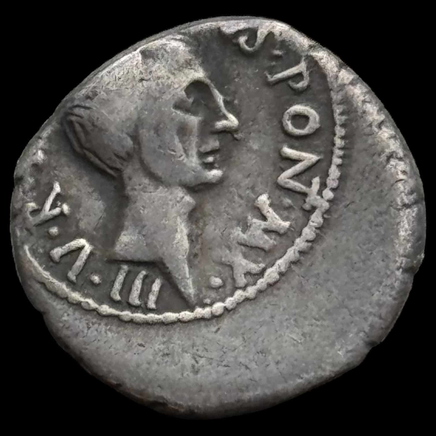 Antikken, Rom, The Triumvirs. Lepidus og Octavian, Denar 43 f.Kr. Crawford 495/2a, Kva. 1+ - Image 2