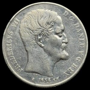 1854 FF, 2 Rigsdaler, Fre.VII, Sieg 14.2, Hede 6B, Kva. 1