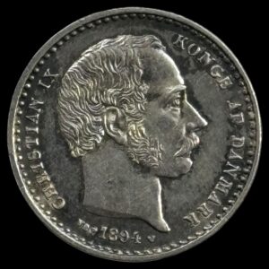 1894, 25 øre, Chr.IX, Sieg 1.2, Hede 15B, Kva. 0-01 "Medaljeprægskarakter"