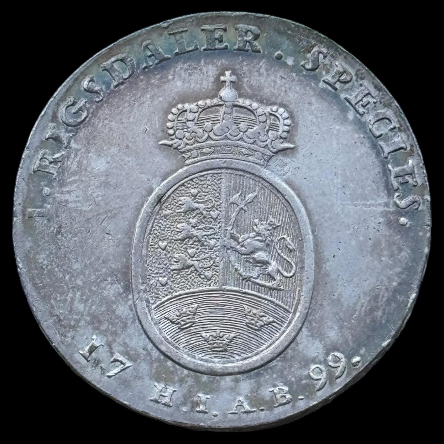 1799 HIAB, speciedaler, Chr.VII, Sieg 25.4, Hede 13D, Kva. 01 "Fantastisk eksemplar"