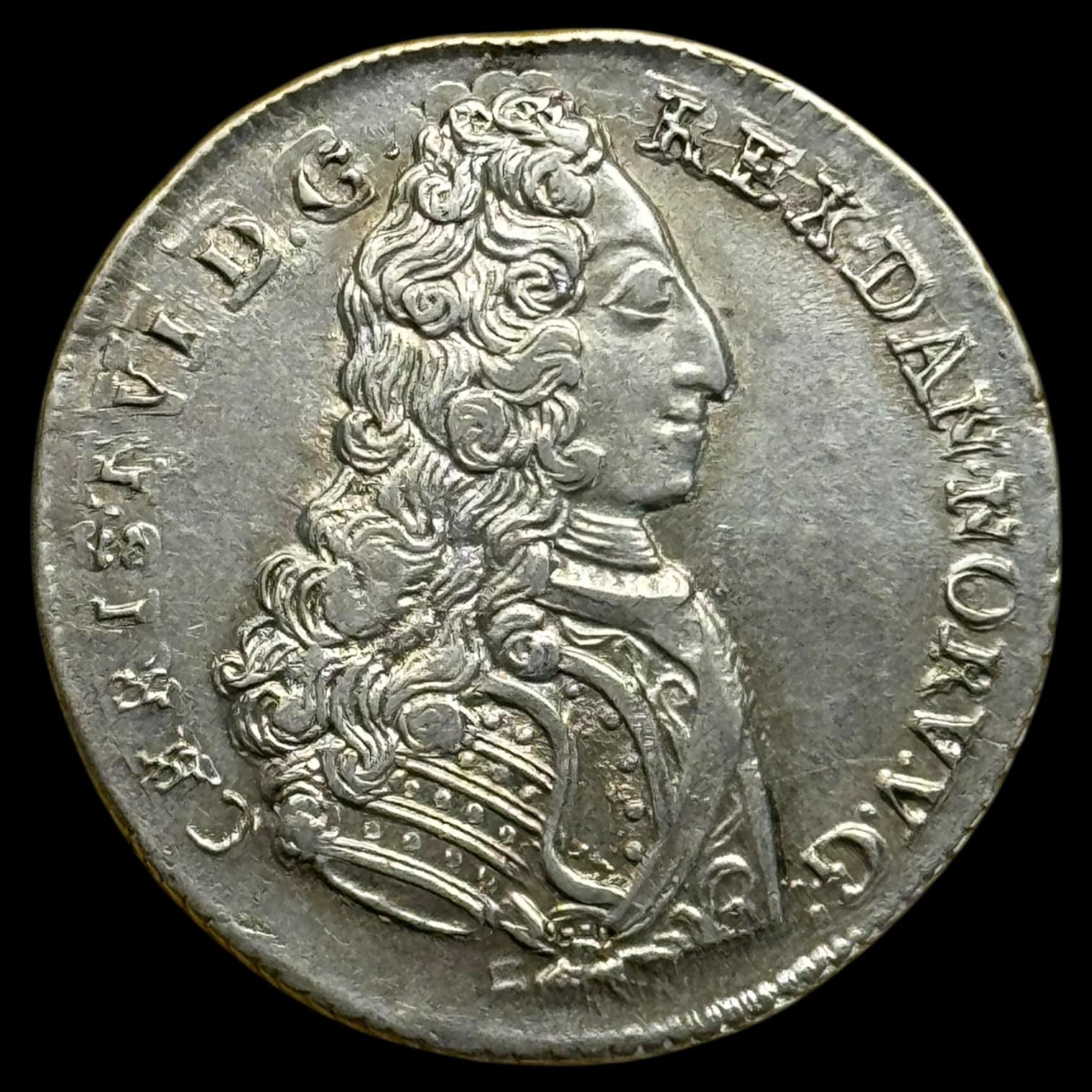 1731, 24 skilling, Chr.VI, Sieg 3.2, Hede 6B, Kva. 01 "Dobbeltpræget eksemplar" - Image 2