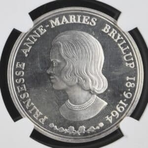 1964 Ministereksemplar ” Uden Værdiangivelse”, Sieg 13, Kunlavet i 100 eksemplar, Kva. Proof "Graderet PF63 Cameo"