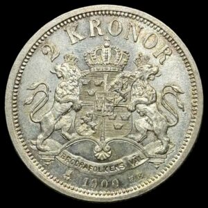 Sverige, 2 kronor 1900, Oscar ll, SM 56, SMB 23, Kva. 0 "Pragteksemplar"