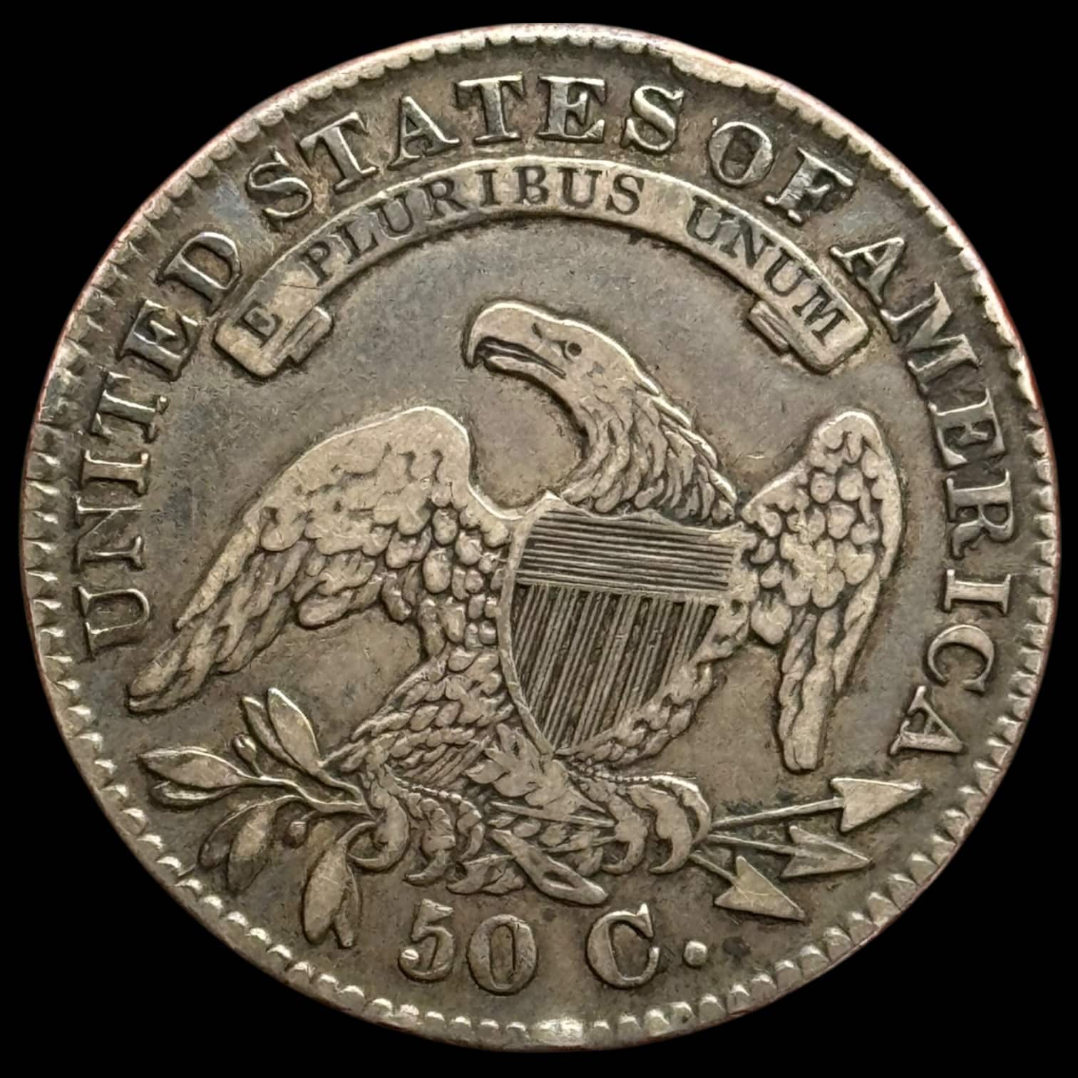 USA, 1/2 dollar / 50 cents 1832, Capped Bust, KM 37, Kva. 1+ - Image 2