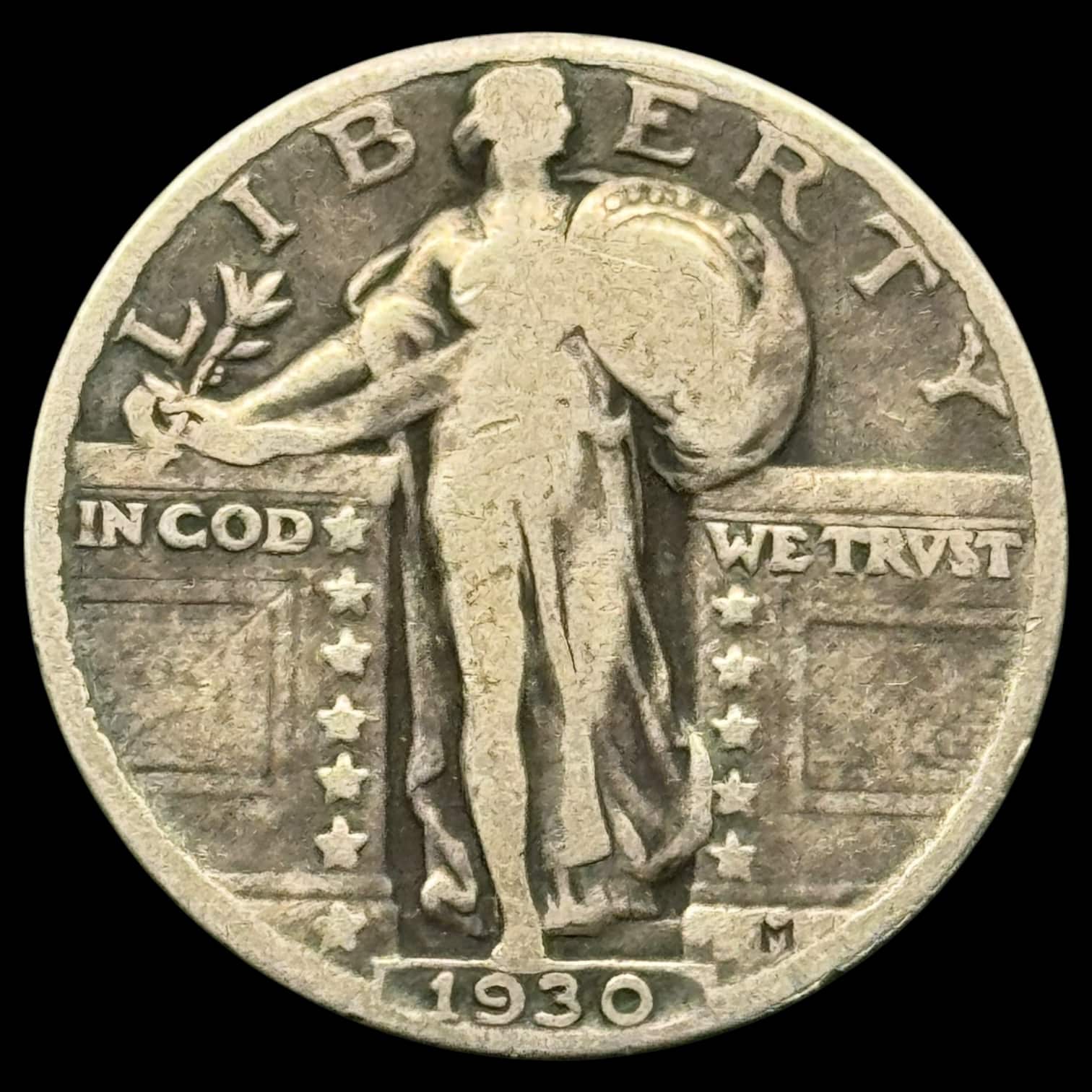 USA, 1/4 dollar Standing Liberty Quarter" 1930, KM 145, Kva 1
