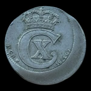 1921, 10 øre, Chr.X, Sieg 11.3, Hede 13, Kva. 1+ "Fejlpræg" Tallerkenpræg