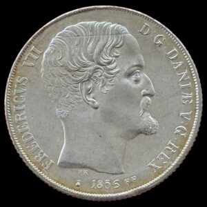 1856 FF, 2 Rigsdaler, Fre.VII, Sieg 14.2, Hede 6B, Kva. 01 "Ar" Sjælden