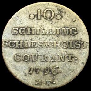 1796, 10 schilling / 1/6 speciedaler, Slesvig-Holsten, Chr.VII, Sieg 42, Hede 42, Kva. 1+-1