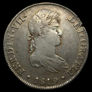 Peru, 8 Reales 1819, Limae JP, Ferdinard Vll, KM 117.1, Kva. 1+