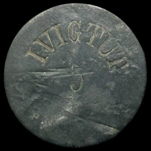 Grønland, 5 øre Ivigtut, 1875-1922, Sieg 3.3 lll, 30,5x0,75 mm, Kva. 1+ ridser