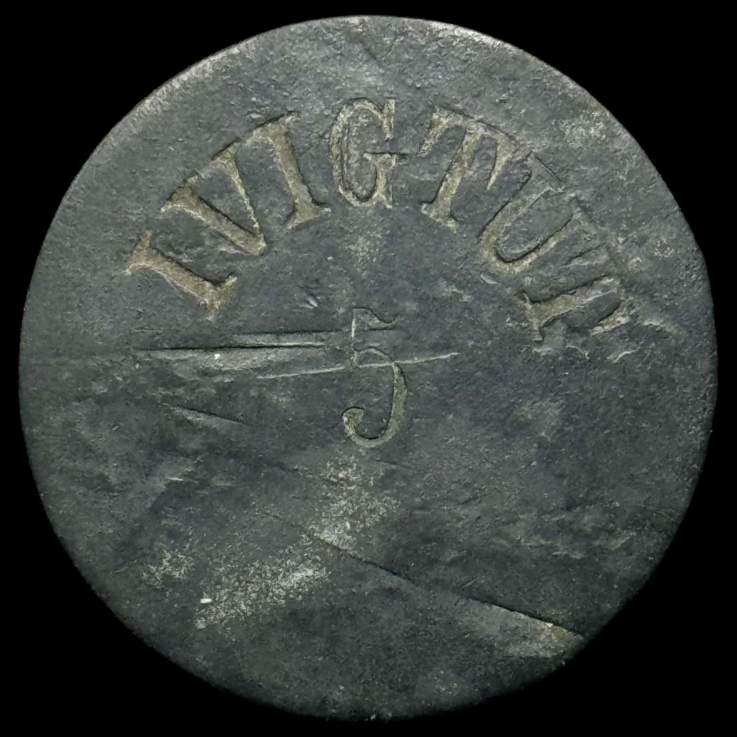 Grønland, 5 øre Ivigtut, 1875-1922, Sieg 3.3 lll, 30,5x0,75 mm, Kva. 1+ ridser