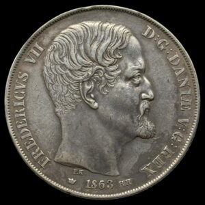 1863 RH, 2 rigsdaler, Fre.VII, Sieg 14.3, Hede 6C, Kva. 01-1+