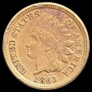 USA, 1 cent 1863 "Indian Head Cent", KM 90, Kva. 01 "AU"