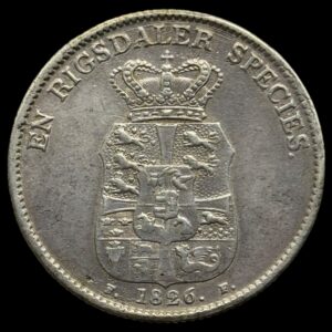 1826 FF, 1 speciedaler, Fre.VI, Sieg 30.4, Hede 26D, Kva. 1+
