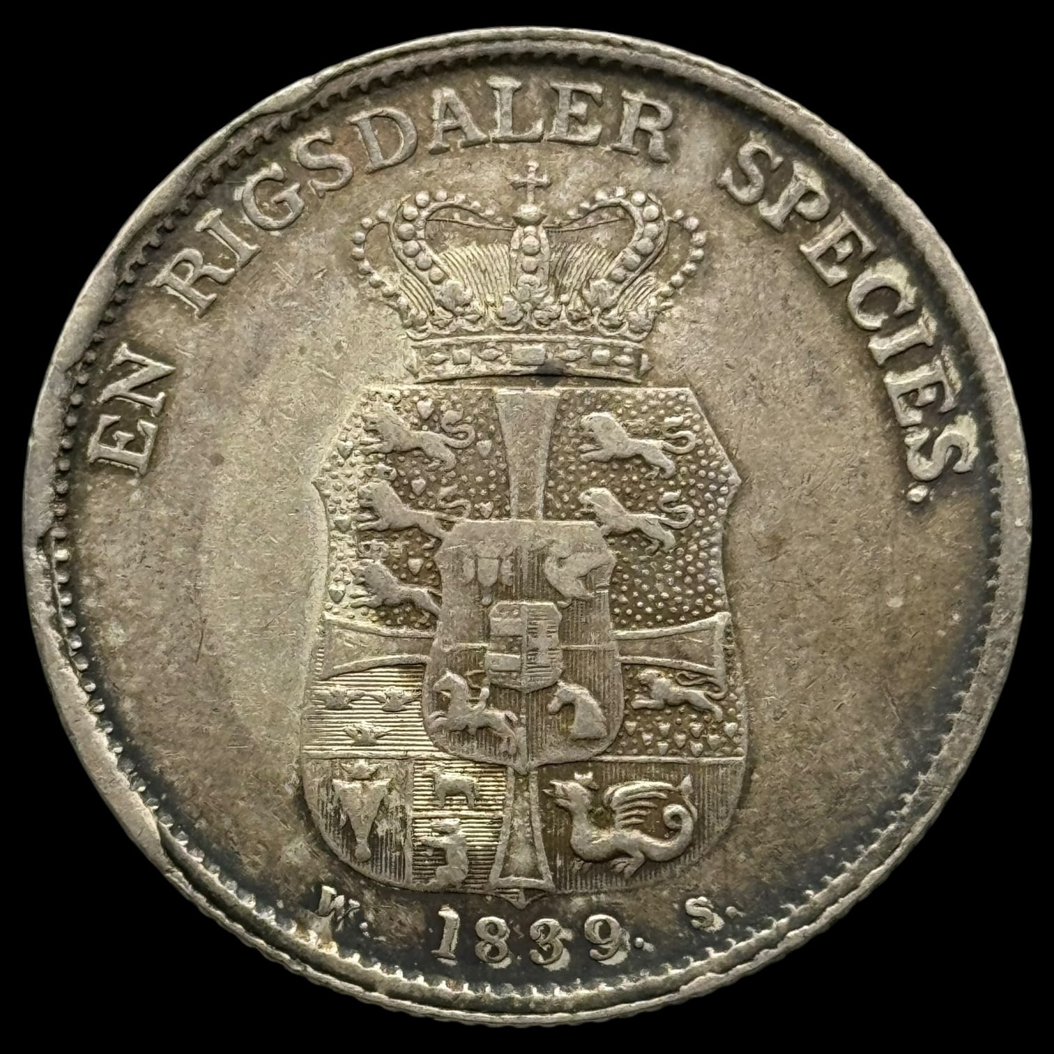 1839 WS, 1 speciedaler, Fre.VI, Sieg 30.3, Hede 26C, Kva. 1++