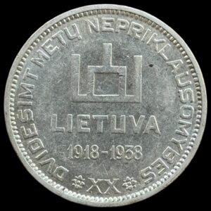 Litauen, 10 Litu 1938, "Republic", KM 84, Kva. 01