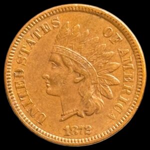 USA, 1 cent 1872 "Indian Head Cent", KM 90A, Kva. 01 "AU"
